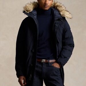Polo Ralph Lauren Down Performance Parka with Removable Faux Fur Trim NEW!